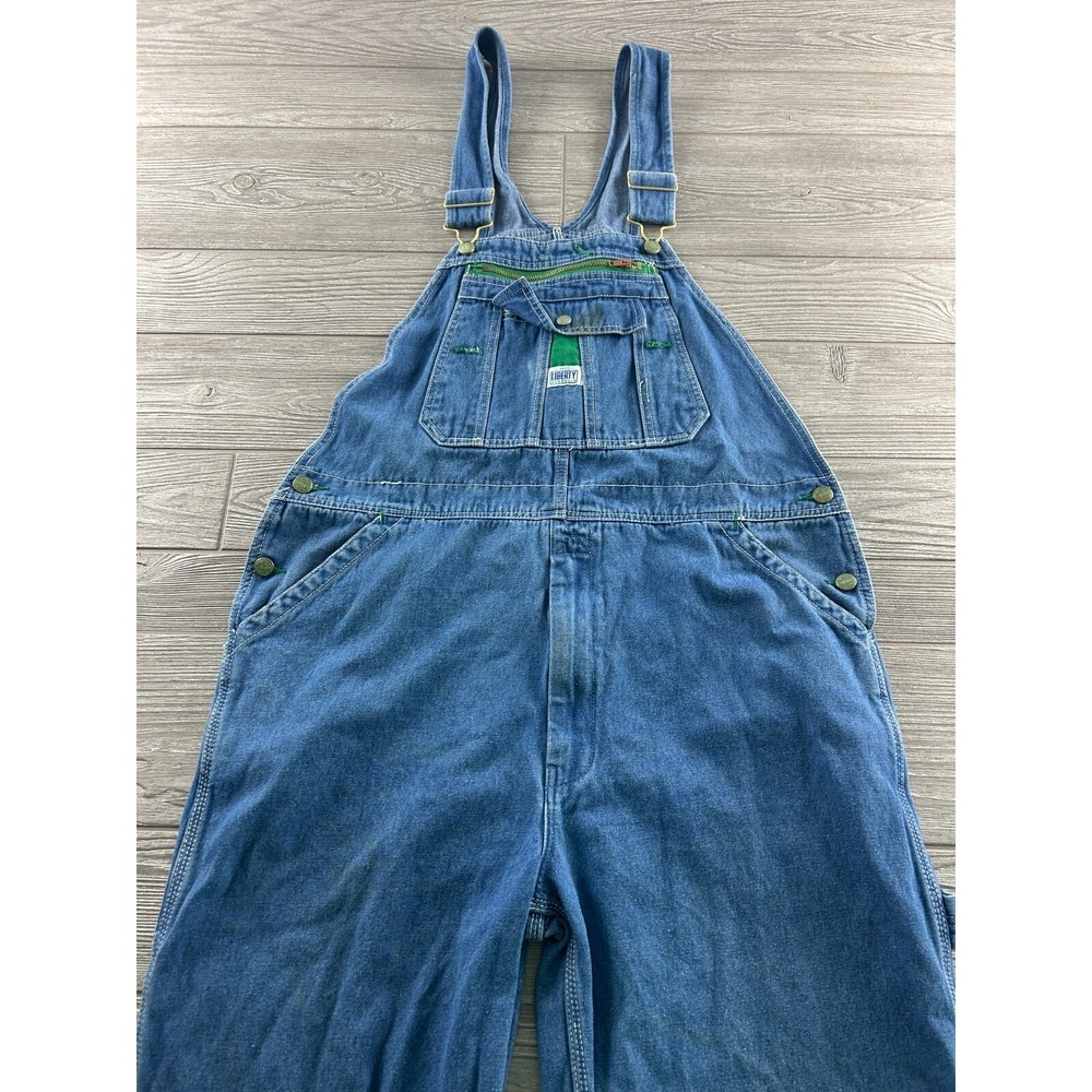 Liberty Overalls Mens Farm Coveralls Size 38x30 Blue Farmwork Ranch Outdoors